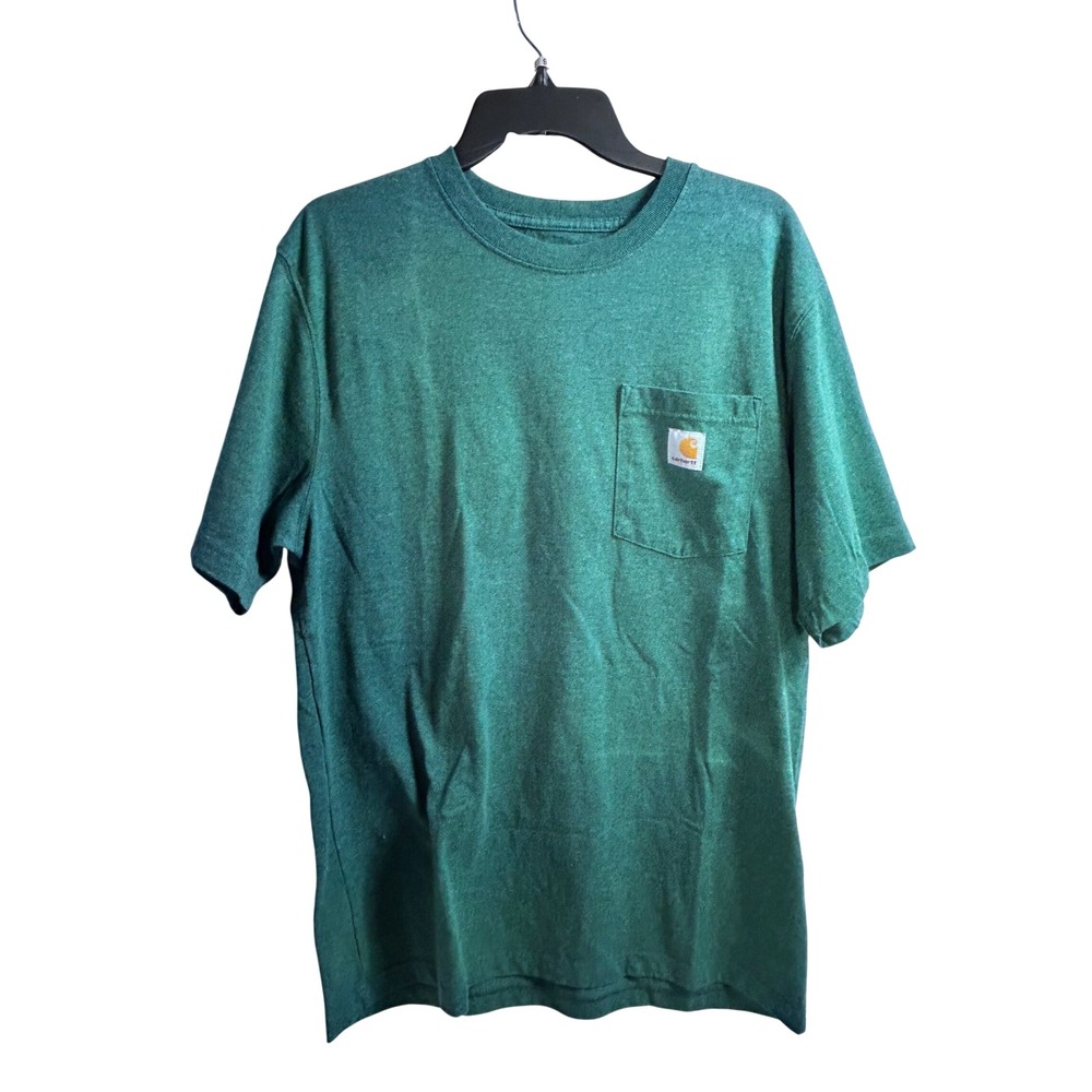 Carhartt Pocket T-Shirt Size M Green Loose Fit Short Sleeve Mens